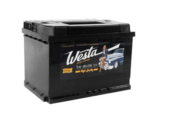 Акумулятор автомобільний Westa Pretty Powerful 75Ah 680A 12V «+» ліворуч (WST750)